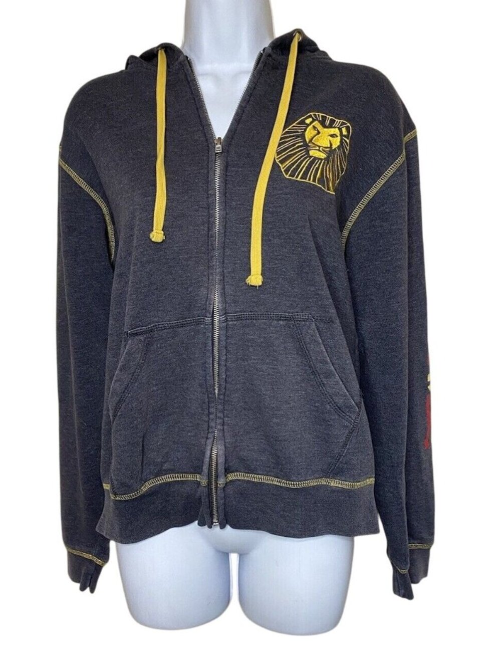 Disney The Lion King Women’s S Gray Zip-Up Hoodie Sweatshirt